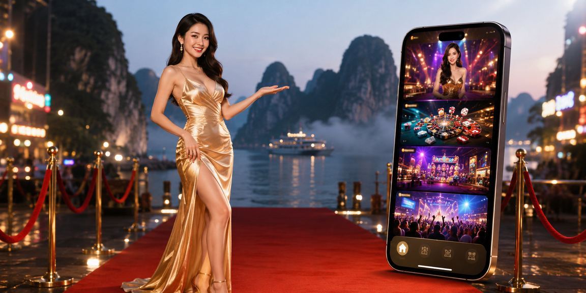 Người dùng trải nghiệm casino trực tuyến trên điện thoại tại Hạ Long Bay